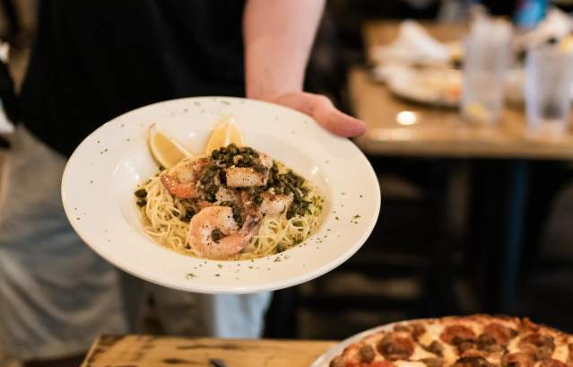 Shrimp Pasta at Seafood And Spaghetti Works