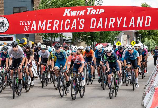 Cyclists racing in the Tour of America's Dairyland Race