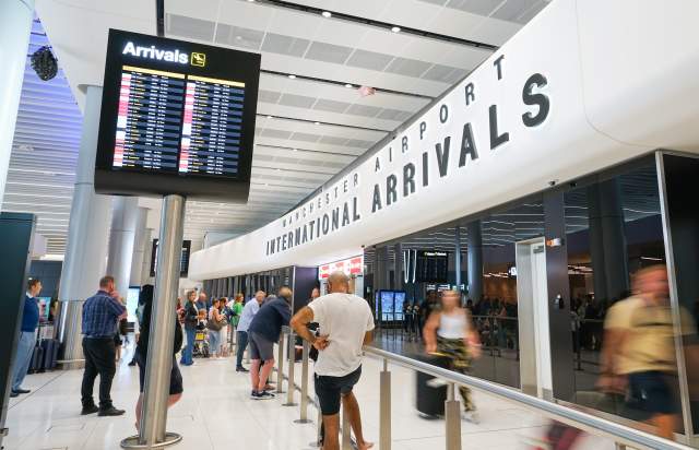 Manchester Airport arrivals