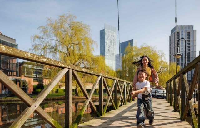 Mother and child in Castlefield