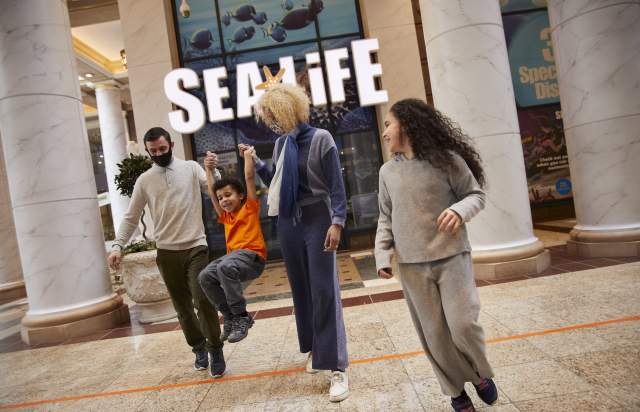Family at Sea Life Manchester