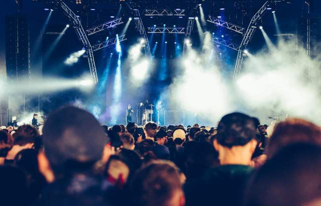 Crowd at music festival