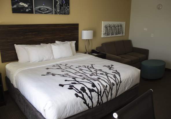 king size in hotel room