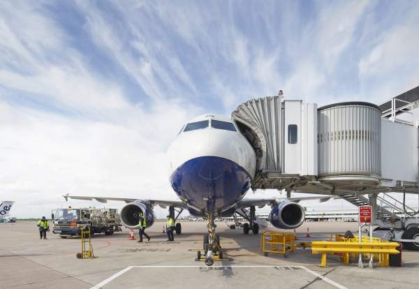 Plane at Manchester Airport