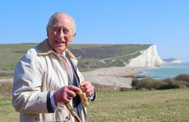The King Inaugurates The King Charles III England Coast Path at Seven Sister National Nature reserve in Sussex