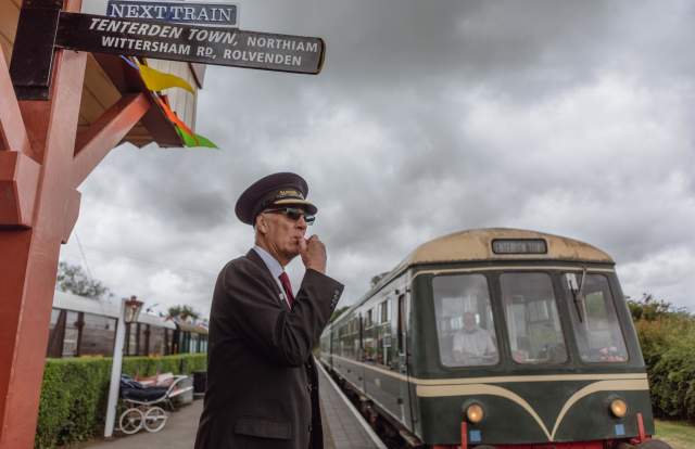 Kent & East Sussex Railway on a rainy day