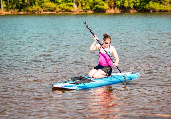 Paddleboarding at Latta Nature Preserve