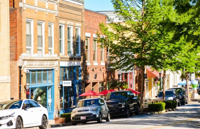 Parking on street in downtown Spartanburg