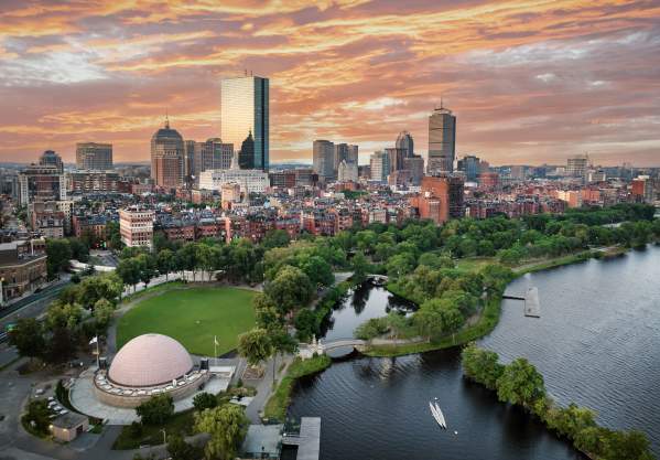 Aerial view of Boston's Skyline