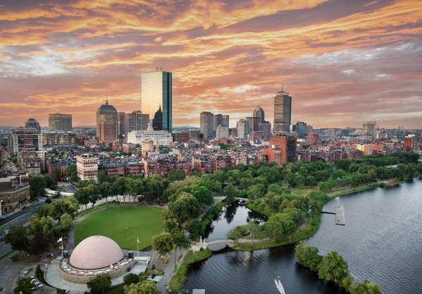 Aerial view of Boston's Skyline