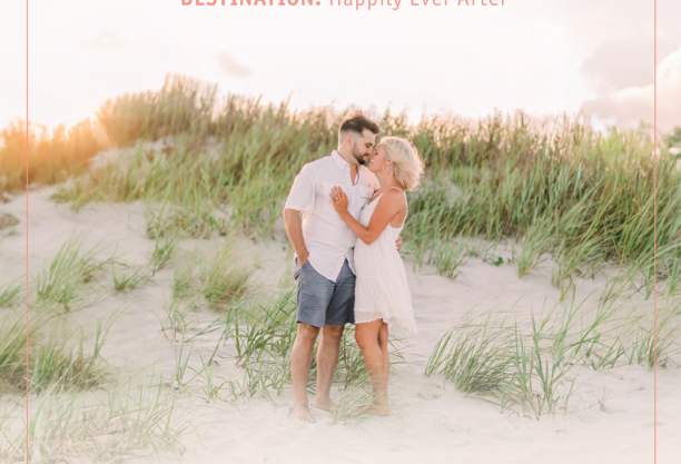 2025 NCBI Wedding Guide Cover - a couple standing before the sand dunes