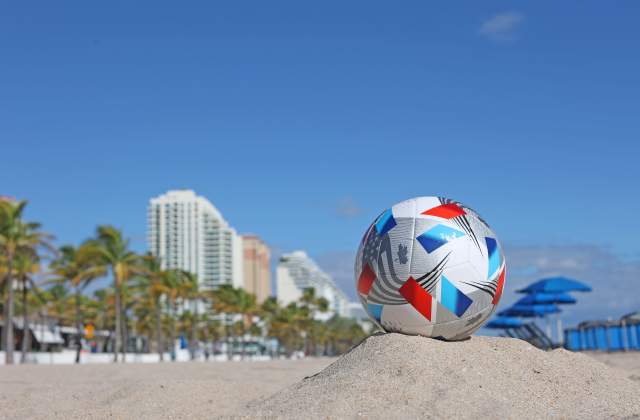 Soccer Ball on the Beach