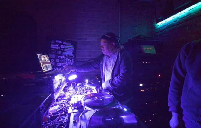 Chef and DJ Takuaya Matsumoto at Plush venue in austin texas