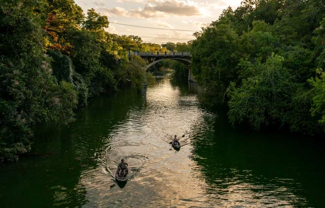 Barton Creek Kayakers near Zilker Park in Austin Texas
