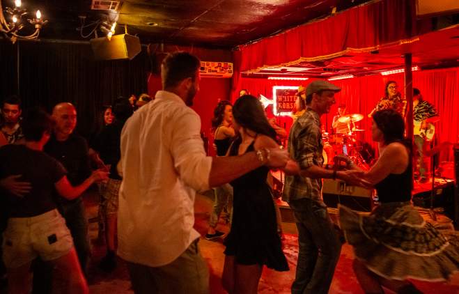 couples dancing at the White Horse in austin texas