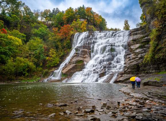 Ithaca Falls in early fall