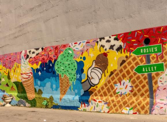 Rosie's Ice Cream mural Jay Stooks