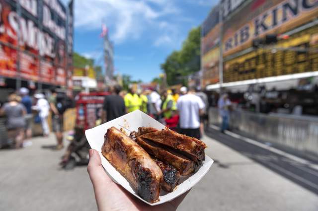 Tray of ribs at BBQ RibFest in Fort Wayne