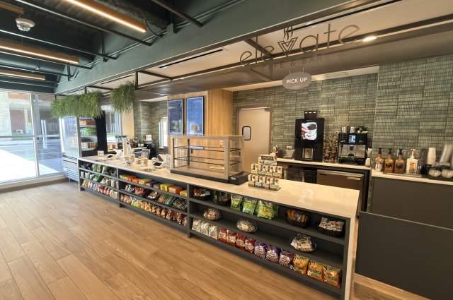 elevate cafe's counter