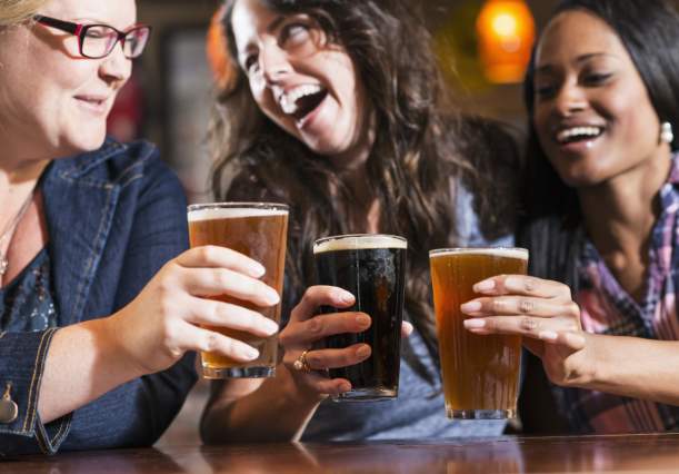 Woman Drinking Beer