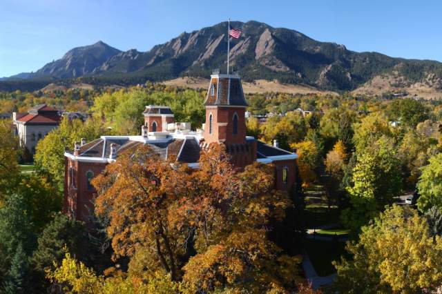 Old Main and Flatirons