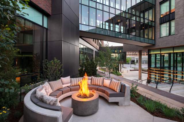 Moxy Boulder Outdoor Patio with Firepit