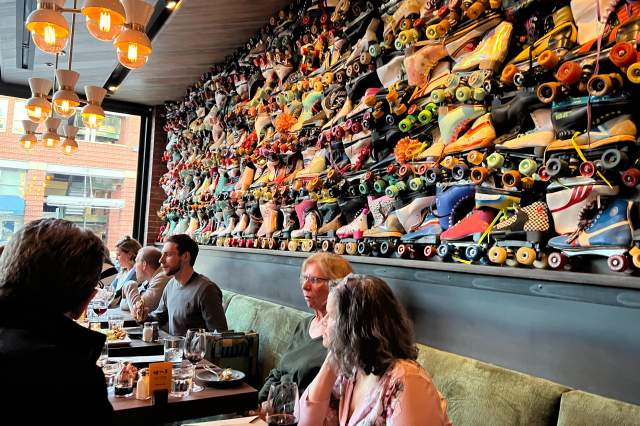 Postino's Wall of Roller Skates