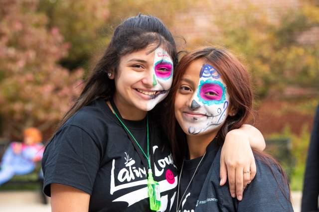 Dia de los Muertos girls at Fright Night