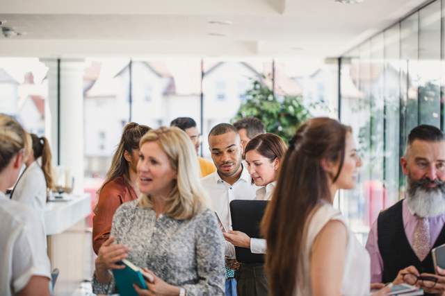 people meeting at an event