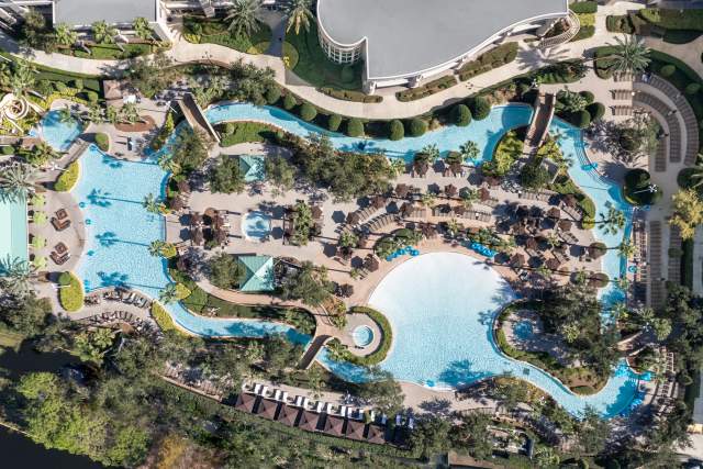Aerial view of pool at Signia by Hilton Orlando Bonnet Creek