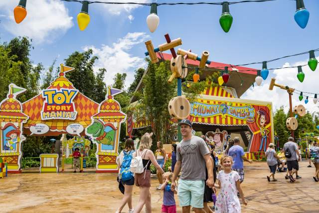 Toy Story Mania! located in Toy Story Land at Disney’s Hollywood Studios.