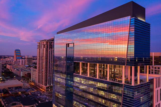 AC Hotel by Marriott Orlando drone exterior