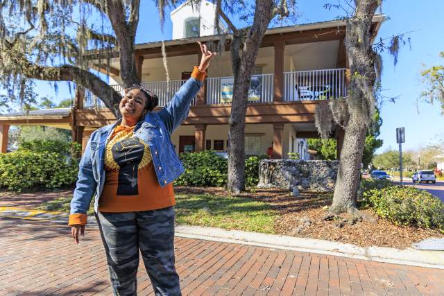Influencer Katrina Dandridge visits Hannibal Square Heritage Center