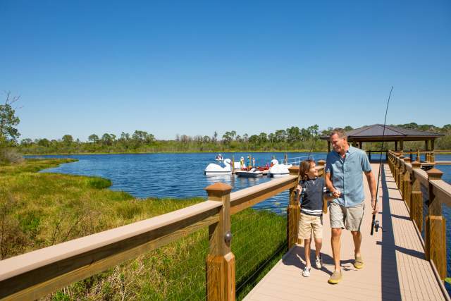 The Grove Resort fishing on pier