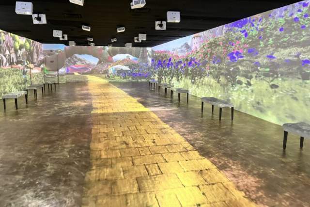 A Wizard of Oz Museum yellow brick road