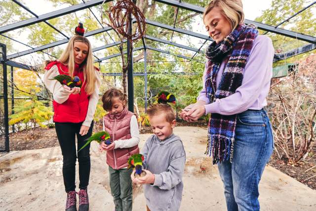 Family at Tracy Aviary