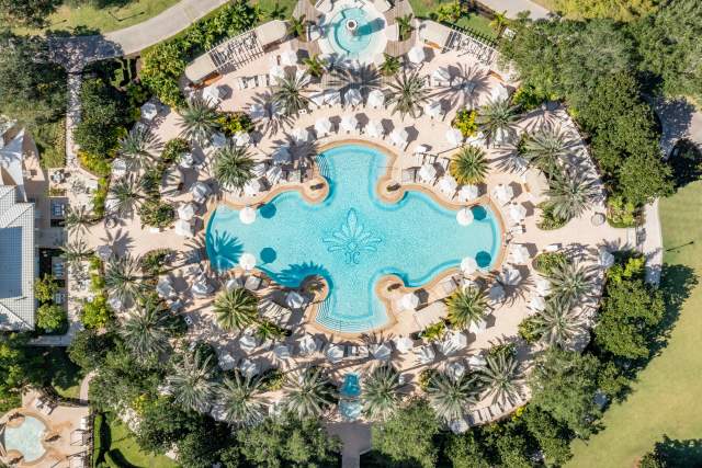 Bird's eye view of pool at The Ritz-Carlton Orlando, Grande Lakes