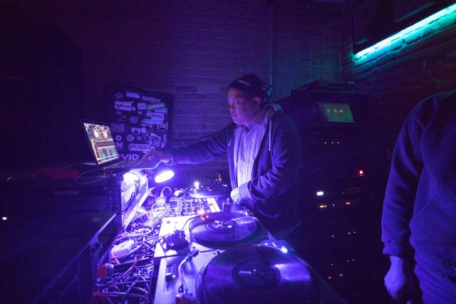 Chef and DJ Takuaya Matsumoto at Plush venue in austin texas