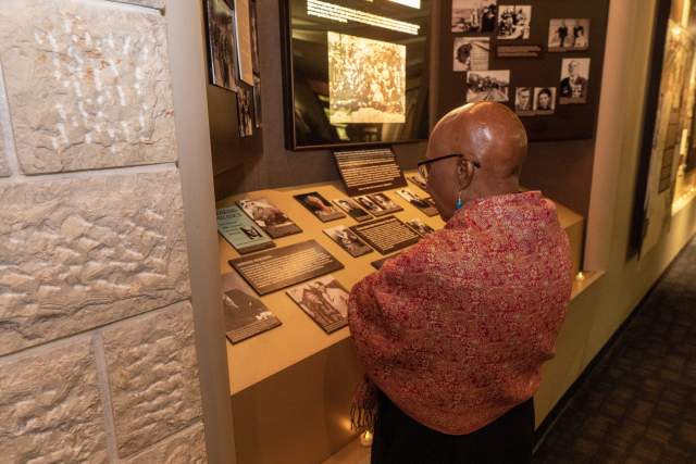 Holocaust Memorial Resource and Education Center of Florida visitor at gallery