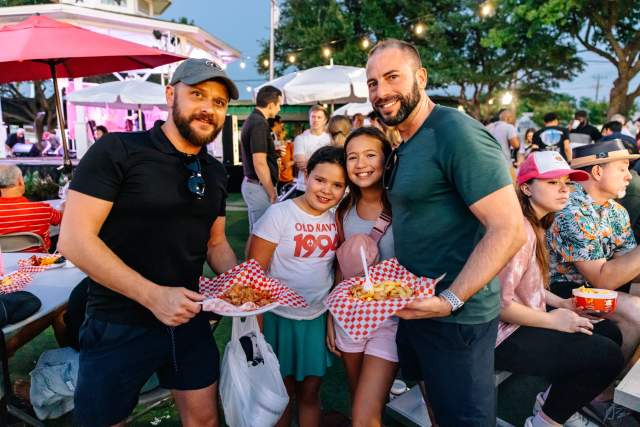 Grapefest guests enjoying festival food