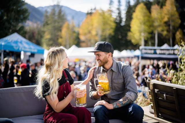 Couple at Snowbird's Oktoberfest