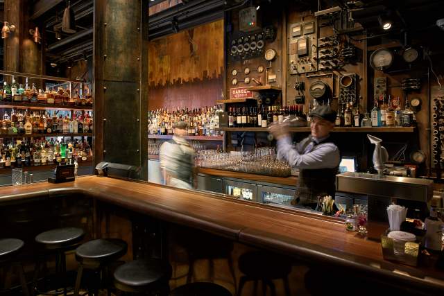 The Edison at Disney Springs interior bar bartender