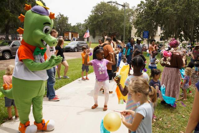 The Orlando Fringe costume character kids