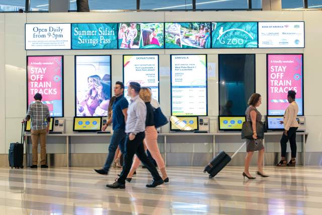 Brightline people at station