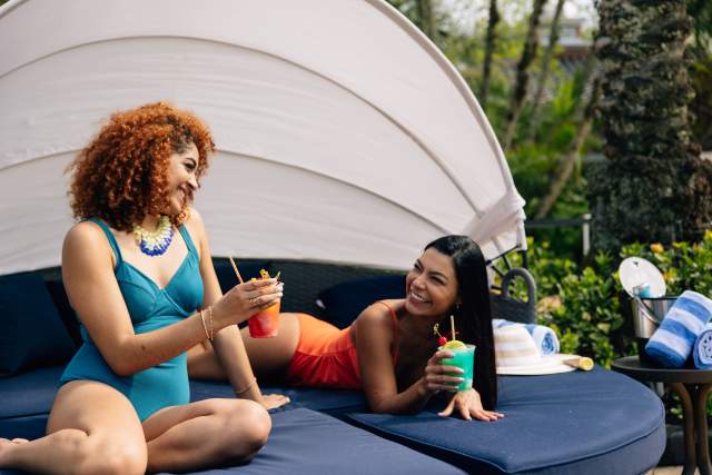 Women in cabana at Renaissance Orlando At SeaWorld