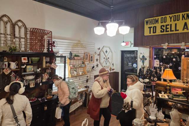 Shoppers at Otts and Ends