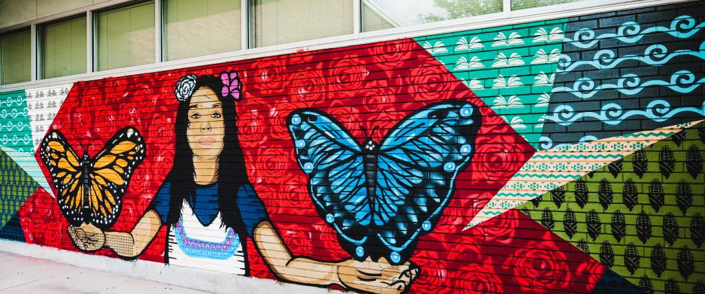 Mural at the Salt Lake Science Education Center called This is How We Move