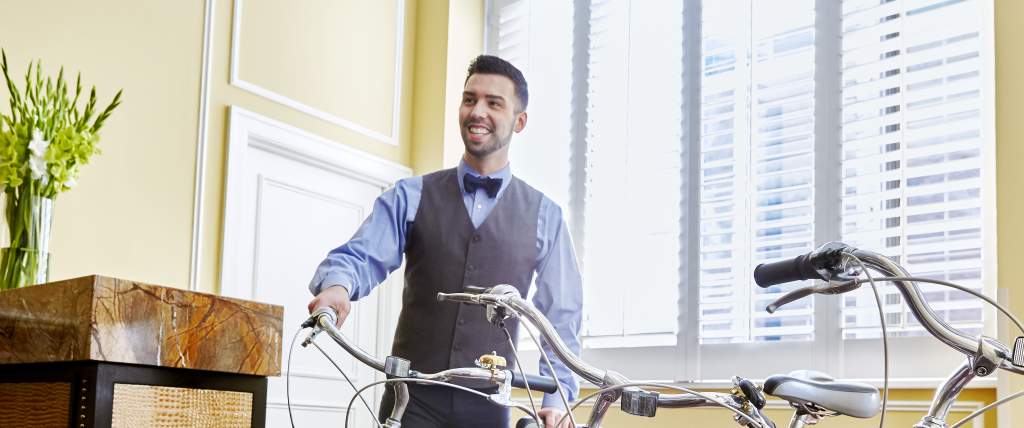 Bellman with bicycles