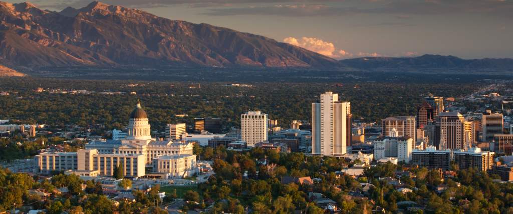 Salt Lake valley skyline image.