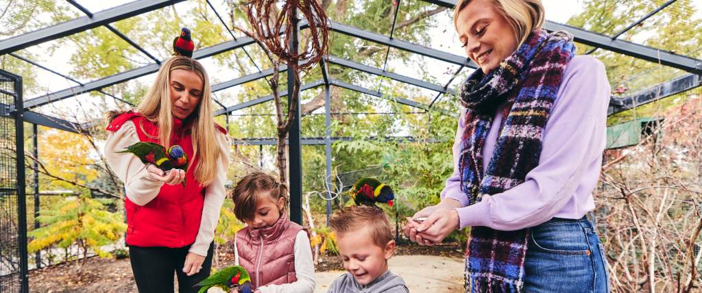 Family at Tracy Aviary